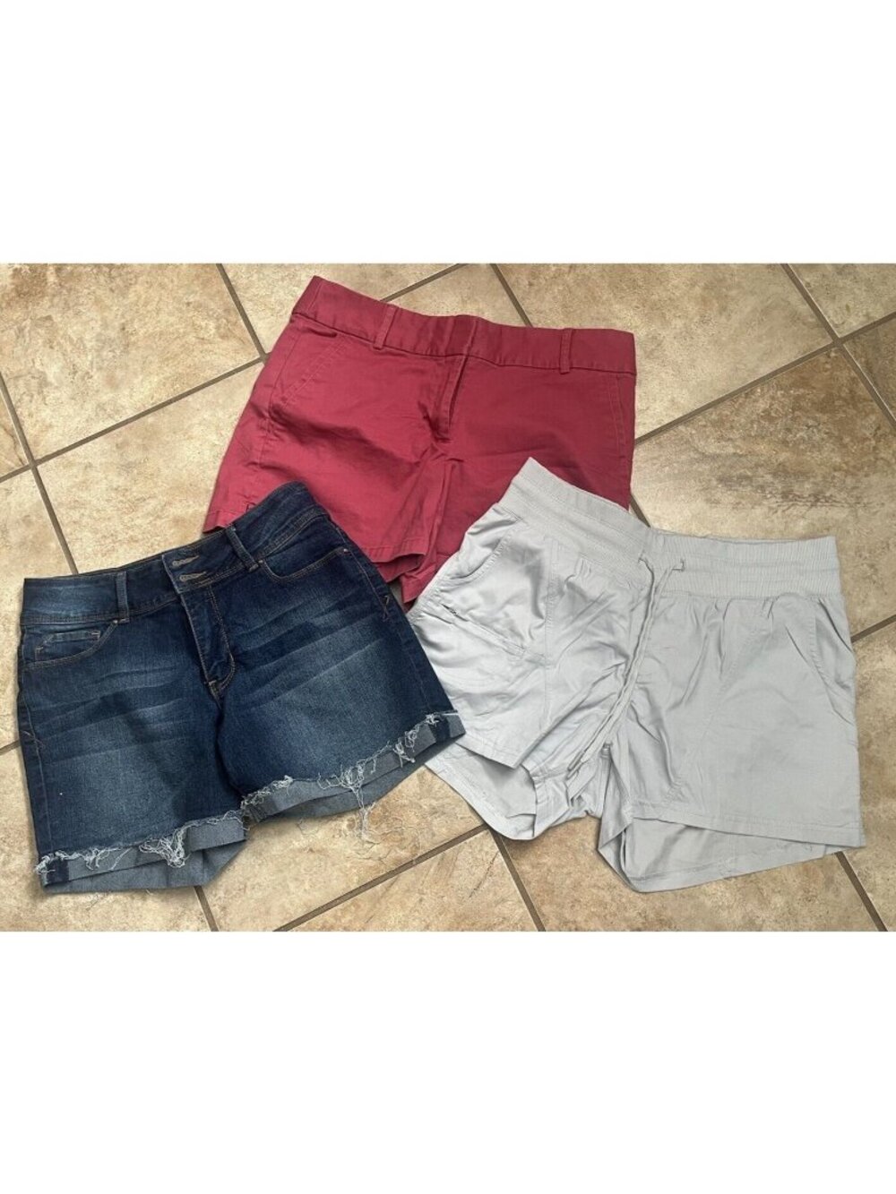 3 pc Women's Shorts Ann Taylor Loft Sz 6, Athletic Sz M, Denim Sz 7 Short Set U9